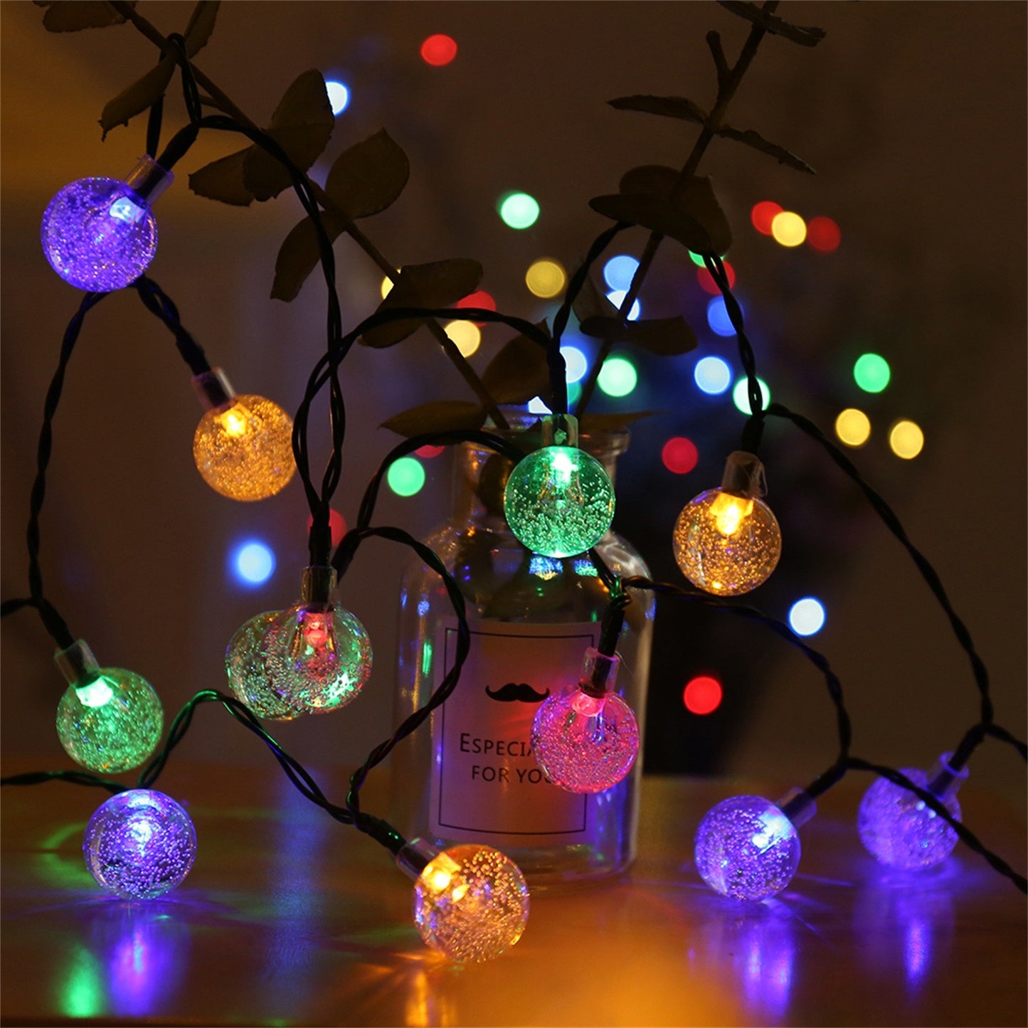 TwinkleGlow™ LED Bubble Ball Lights – Solar-Powered Magic for Your Garden Evenings