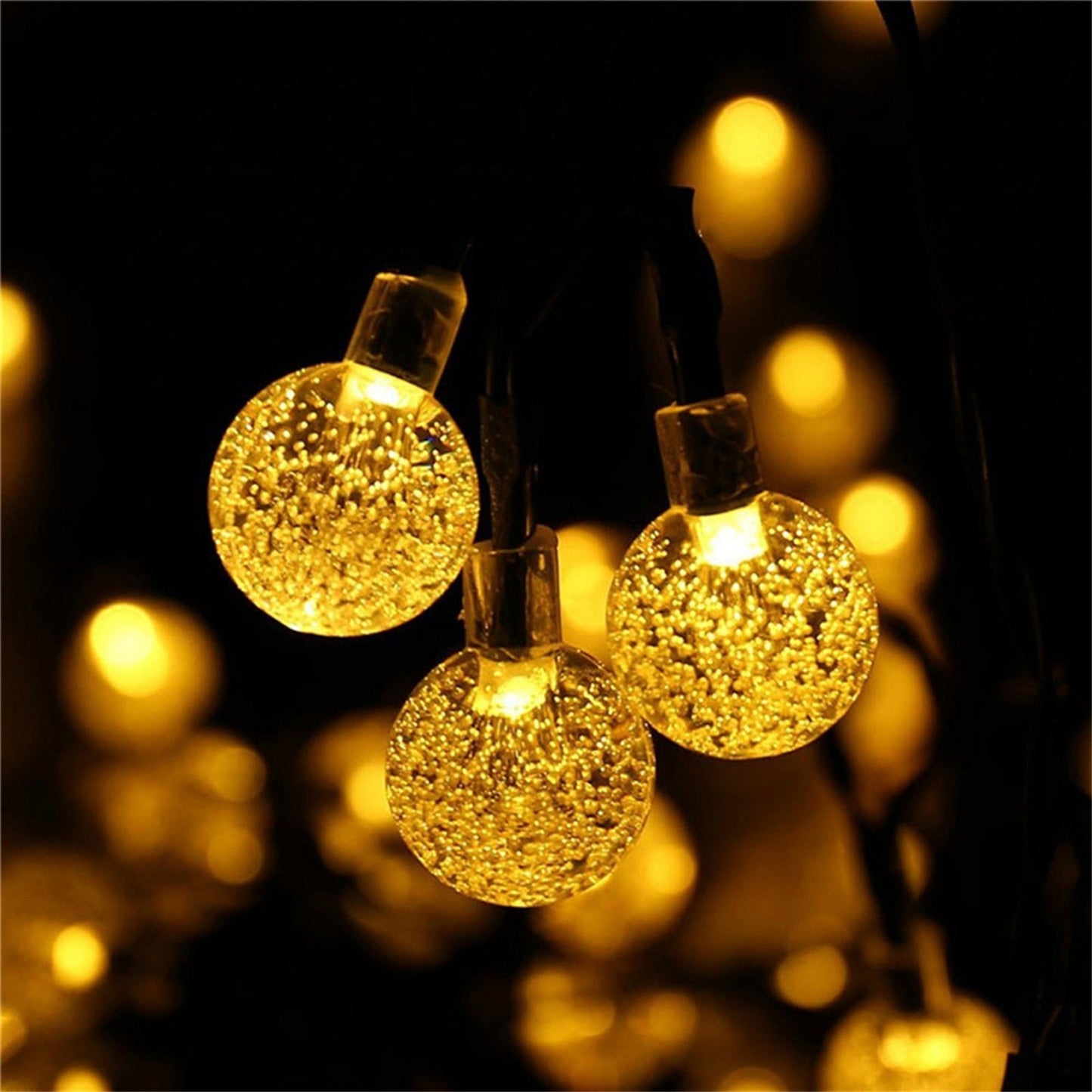 TwinkleGlow™ LED Bubble Ball Lights – Solar-Powered Magic for Your Garden Evenings
