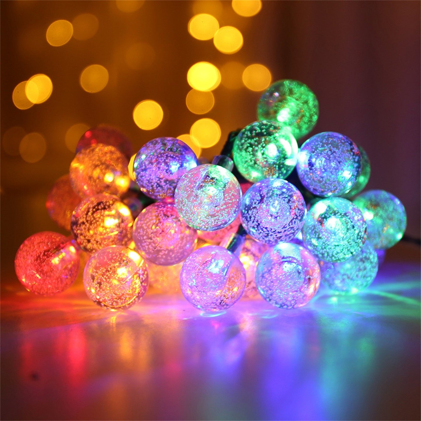 TwinkleGlow™ LED Bubble Ball Lights – Solar-Powered Magic for Your Garden Evenings