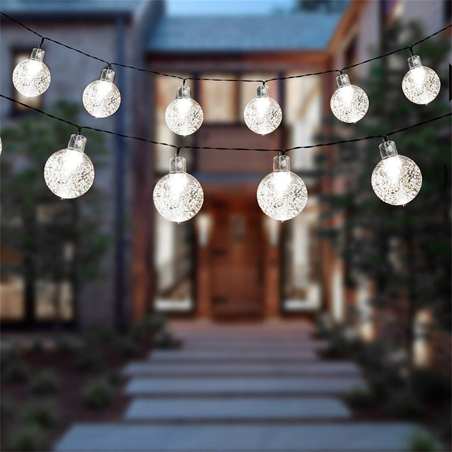 TwinkleGlow™ LED Bubble Ball Lights – Solar-Powered Magic for Your Garden Evenings