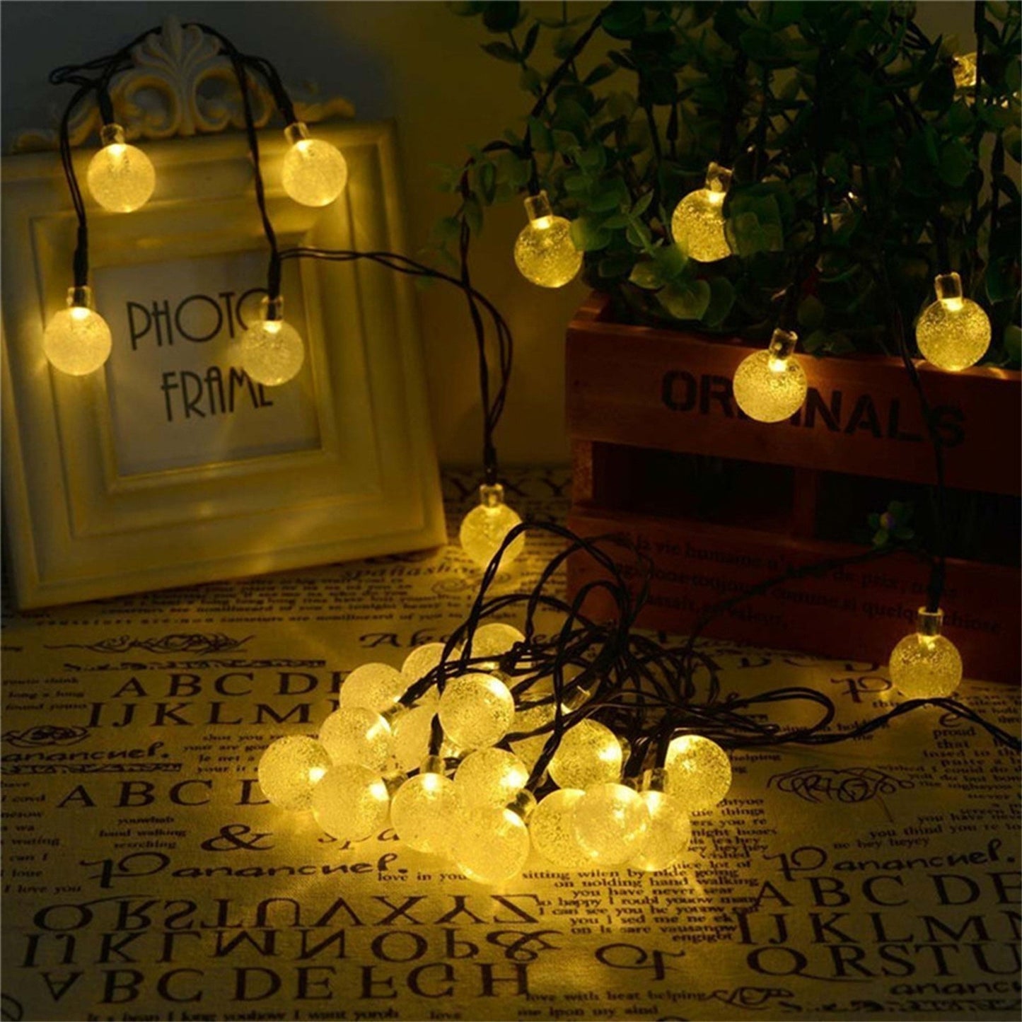 TwinkleGlow™ LED Bubble Ball Lights – Solar-Powered Magic for Your Garden Evenings