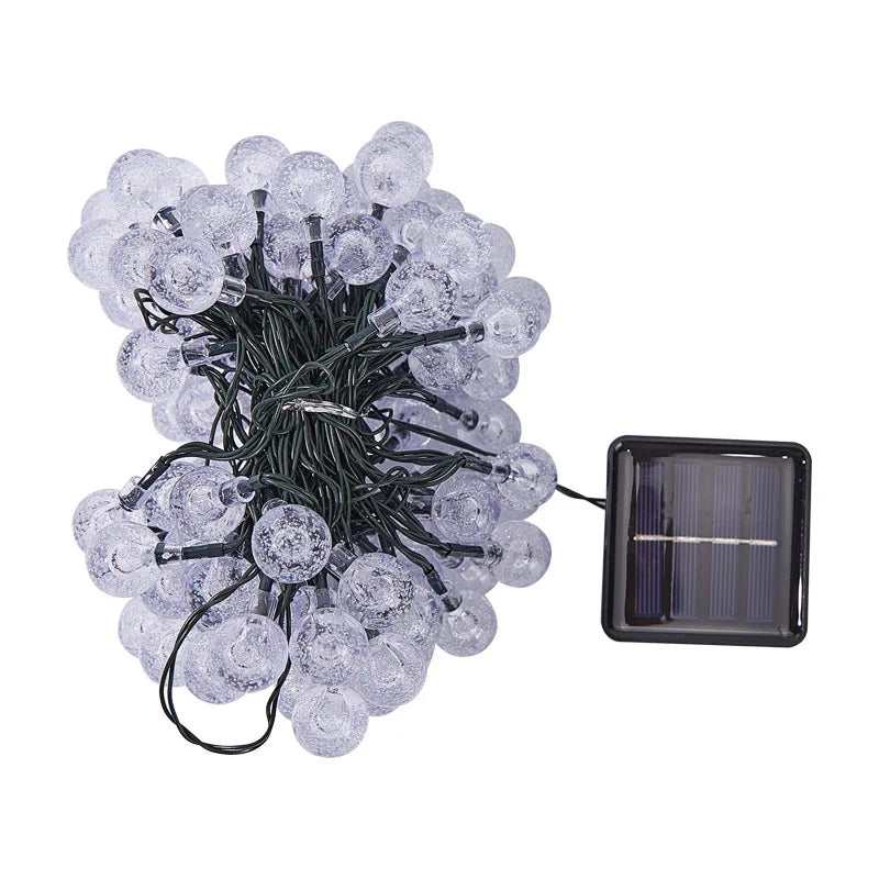 TwinkleGlow™ LED Bubble Ball Lights – Solar-Powered Magic for Your Garden Evenings